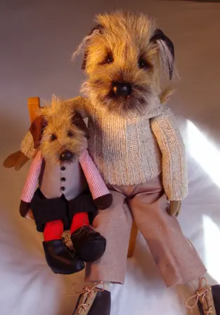 Border terrier, father and son